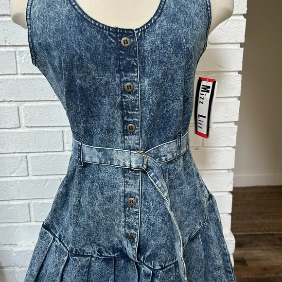 Vintage Miss Lizz Acid Wash Drop Waist 7/8 Dress NWT - Picture 7 of 12